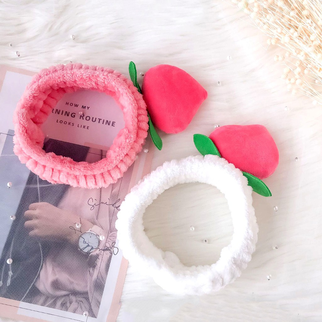 Băng đô rửa mặt hình trái đào xinh xắn