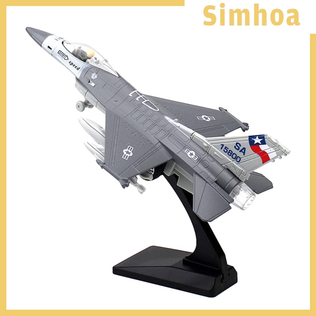 Mô Hình Máy Bay Chiến Đấu F-16 Bằng Hợp Kim Tỉ Lệ 1: 100 Kèm Giá Đỡ