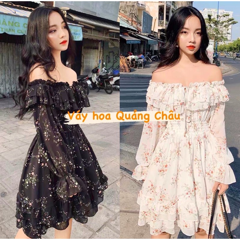 [Ảnh thật/Video] Váy hoa vintage Quảng Châu hàng chất lượng cao mặc được hai kiểu