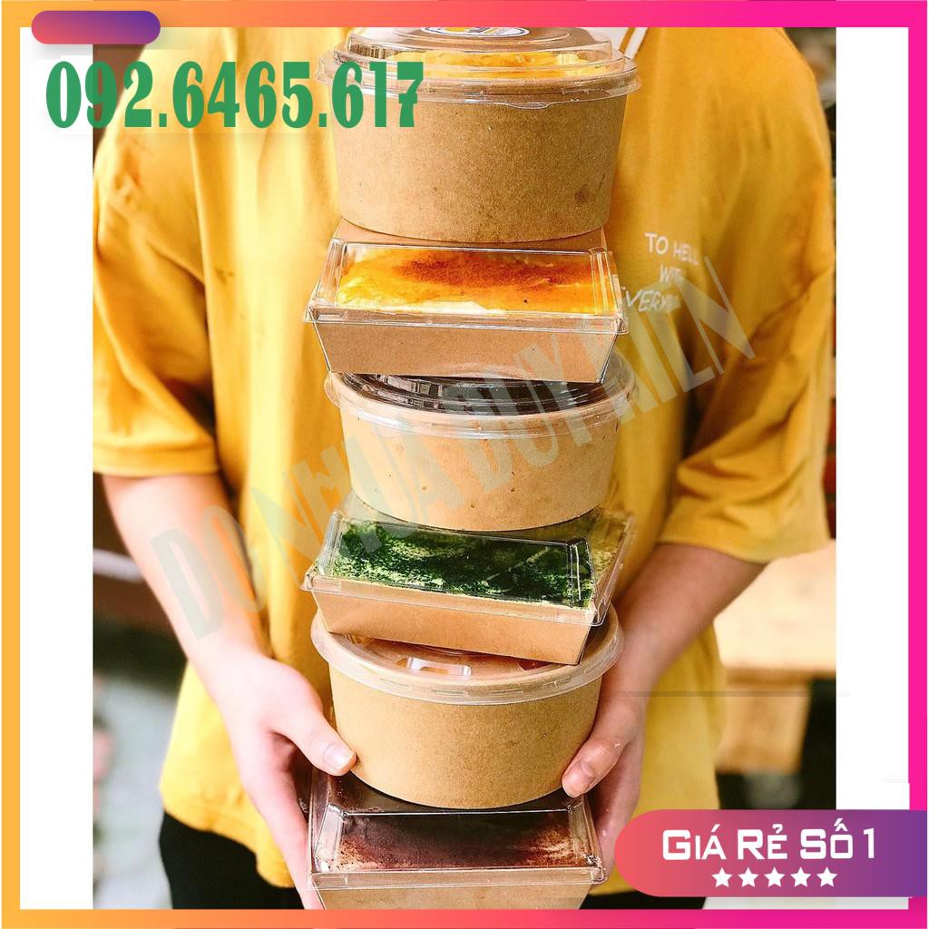Combo 50 Tô Giấy Kraft 750ML Nắp PET Trong Đựng Bánh Bông Lan Trứng Muối - Phở - Cơm - Đồ Ăn Nóng  - NHẬT ANH | BigBuy360 - bigbuy360.vn