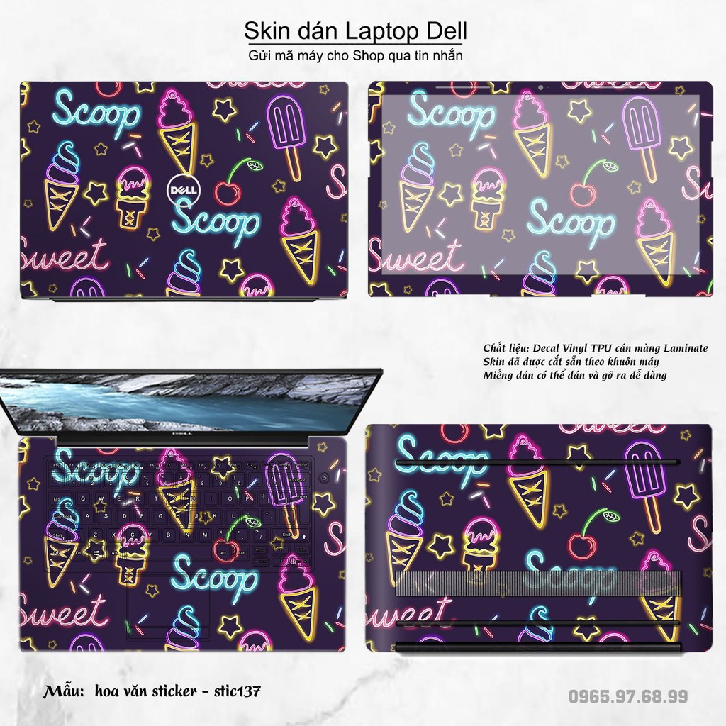 Skin dán Laptop Dell in hình Hoa văn sticker nhiều mẫu 23 (inbox mã máy cho Shop)