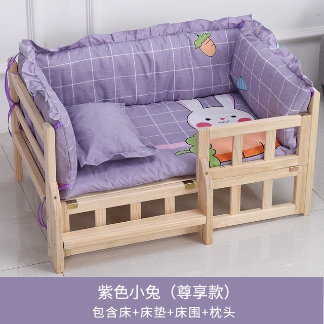 Giường ngủ gỗ sang chảnh cho thú cưng
