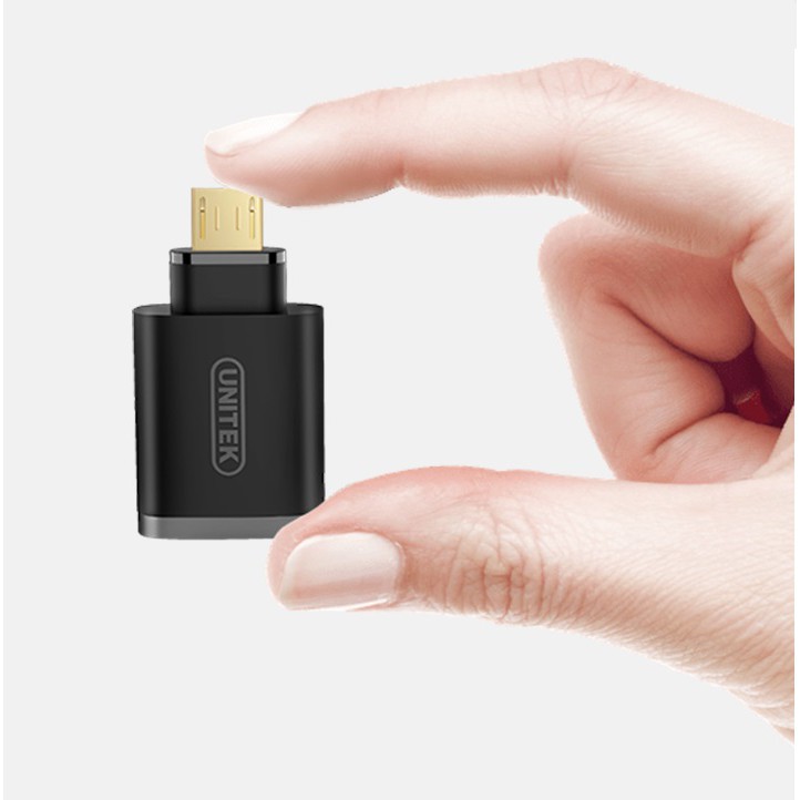 Đầu đổi USB OTG micro USB 2.0 cho điện thoại, máy tính bảng có hỗ trợ OTG UNITEK YA 015