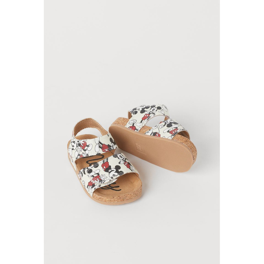 Sandals quai ngang bé gái, hình Mickey đen trắng, Hờ mờ UK săn SALE