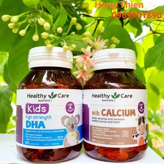 Bộ đôi canxi + dha healthycare cho bé trên 4 tháng