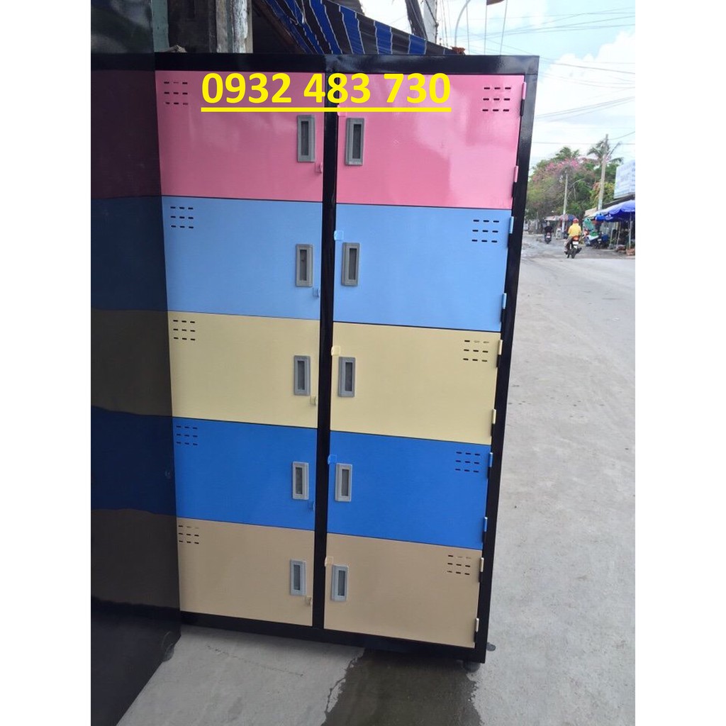 Tủ Locker văn phòng đựng hồ sơ 10 ngăn phiên bản mới