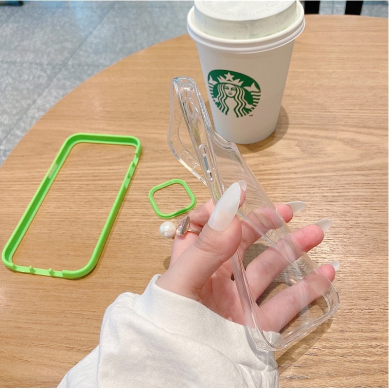 Ốp Điện Thoại Viền Màu Cho iPhone 13 Pro max 6 7 8 6plus 7plus 8plus xr xsmax 11 11promax 12 12pro 12promax