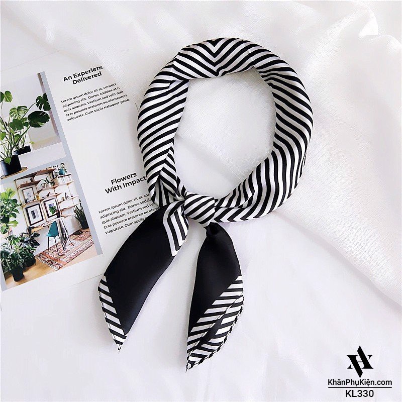 Khăn bandana quấn làm áo Blackpink cao cấp 70 70x70cm turban lụa vuông quàng cổ quấn tóc nữ đẹp