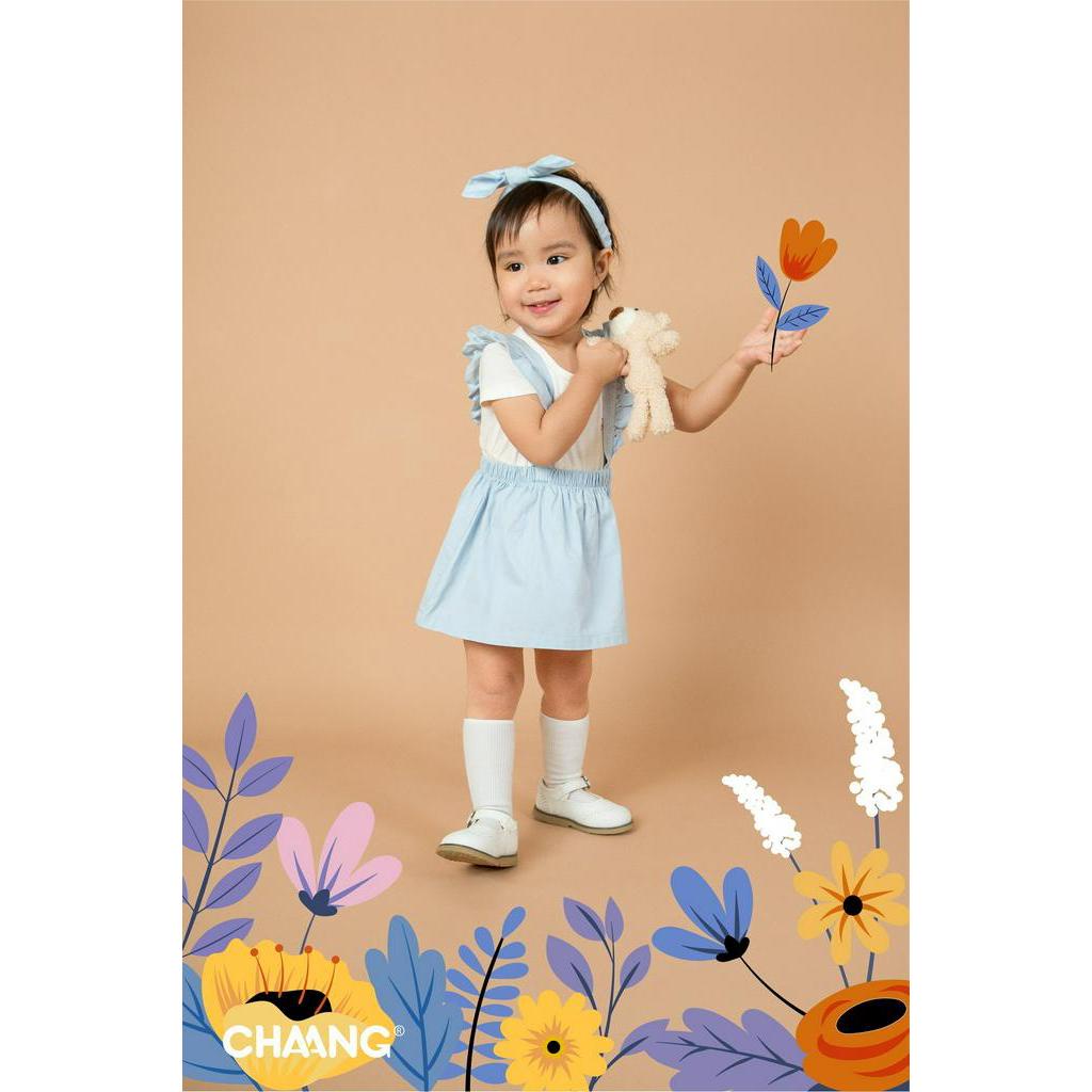 [CHÍNH HÃNG] Set váy yếm bé gái summer kèm băng đô Chaang