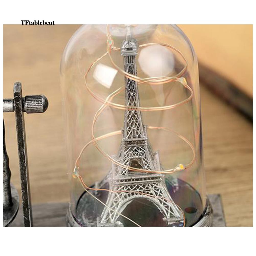 2Pcs Vintage Hourglass LED Light Tower Desk Table Lamp Home Holiday Decor Gifts