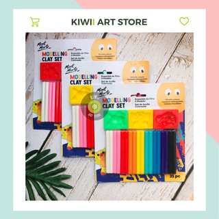Đất nặn Mont Marte an toàn cho bé kèm khuôn - Kids Colour Modelling Clay Set 21pce