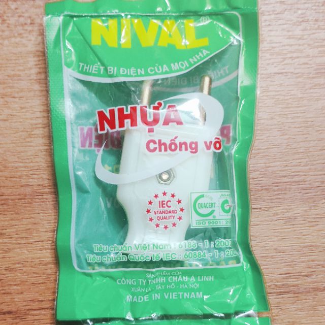 Phích cắm điện NIVAL® cao cấp chống vỡ chịu tải 2000W