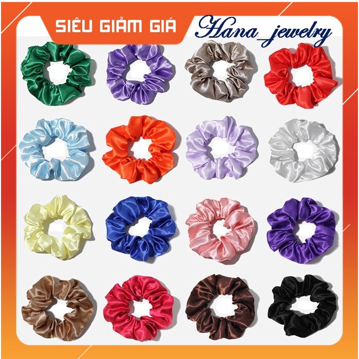 DÂY BUỘC TÓC/ CỘT TÓC SCRUNCHIES   CÓ SẴN   10 CM, PHI BÓNG, THANH LỊCH ,TRẺ TRUNG, TIỆN DỤNG, CT.M15