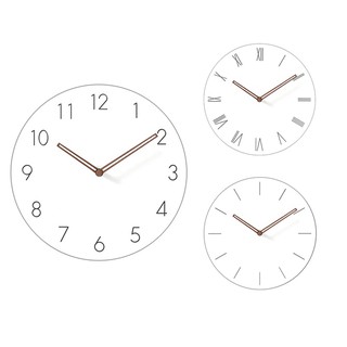 Đồng hồ treo tường bằng gỗ hình tròn màu trắng