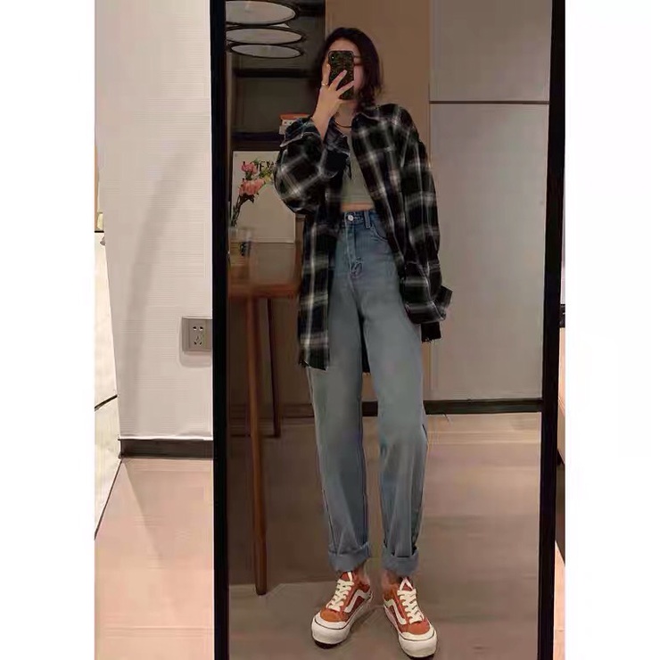 Quần jean baggy nữ xanh nhạt thương hiệu ALDORE phong cách học sinh Ullzzang MSL1
