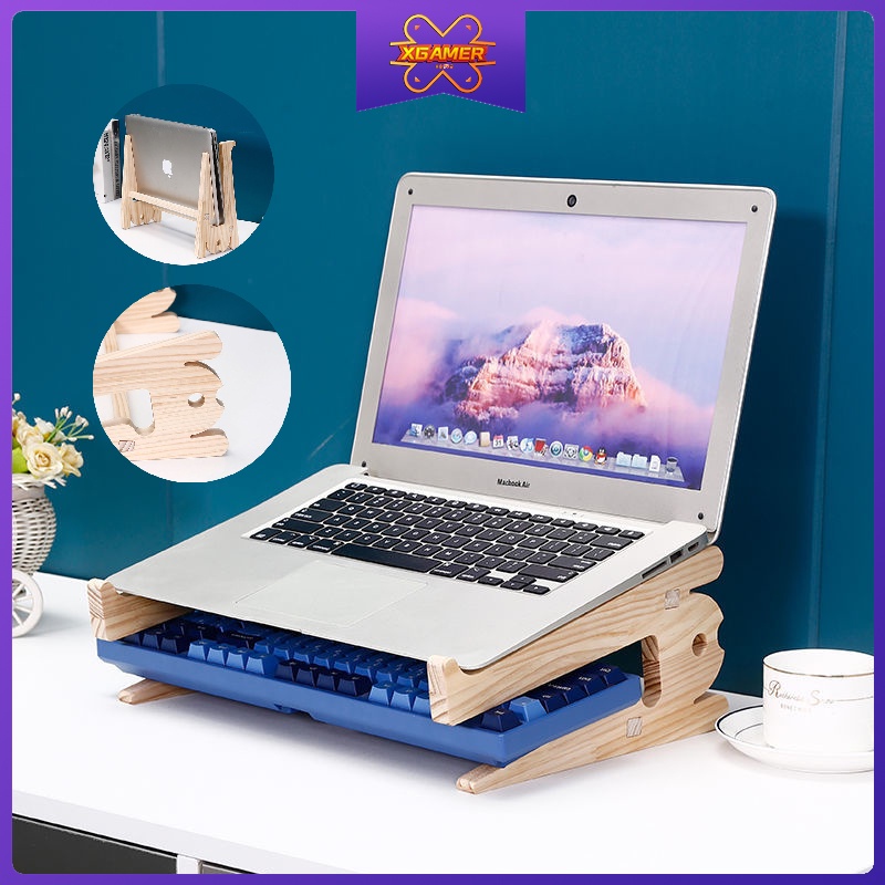 Giá đỡ gỗ 2 trong 1 cho Notebook 10-17.6inch 2021