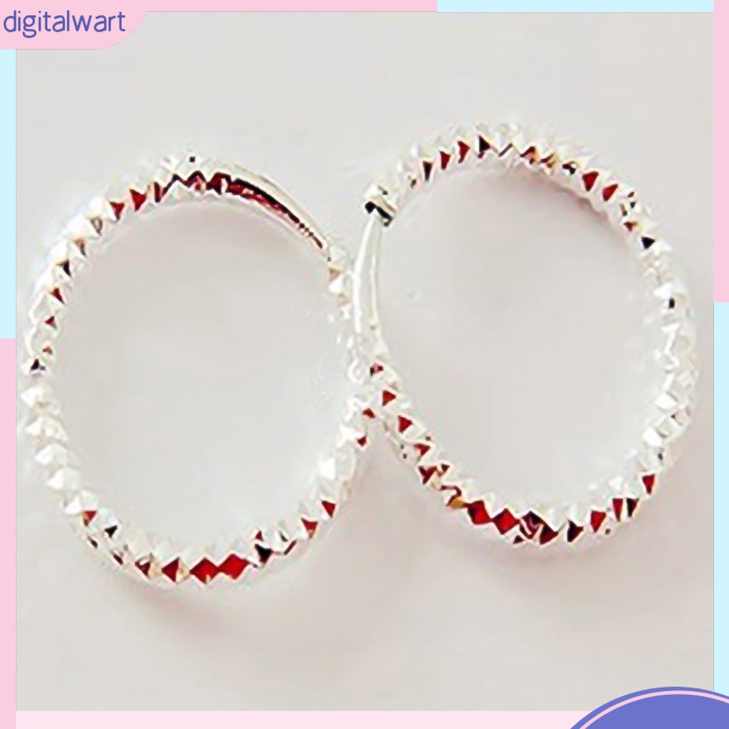 Dg✌❤ Bông Tai Tròn Nhỏ Bằng Hợp Kim Lấp Lánh Cho Nữ