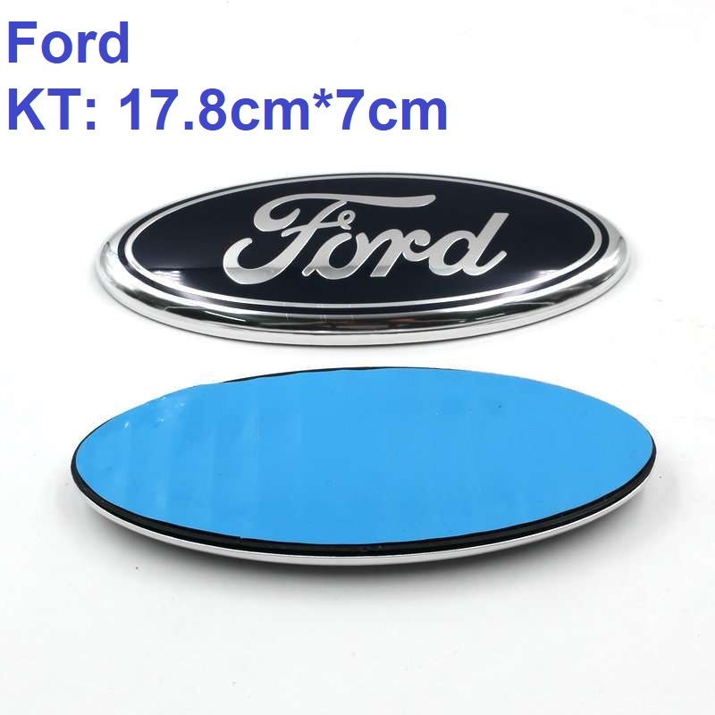 Logo biểu tượng trước và sau xe ô tô Ford, kích thước 17.8cm*7cm, chất liệu nhựa ABS cao cấp