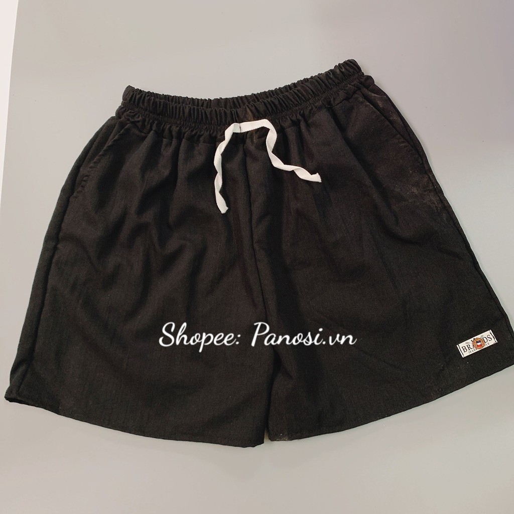 quần đùi nữ mặc nhà ống rộng quần short ngắn chất vải đũi thấm hút mồ hôi - Q342 | BigBuy360 - bigbuy360.vn