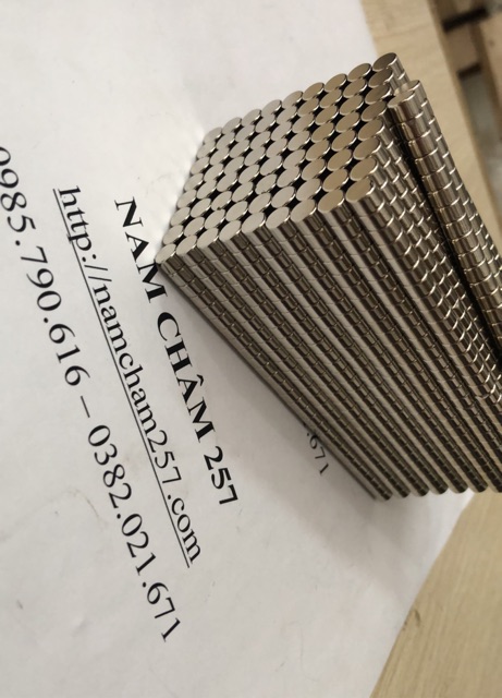 20 viên nam châm trắng 6x4mm, loại nam châm đất hiếm lực hút mạnh