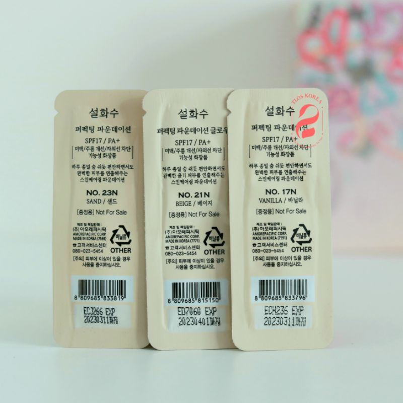 Kem Nền Sulwhasoo Perfecting Foundation Glow 1ml gói Sample - Kem Nền Che Khuyết Điểm Hoàn Hảo