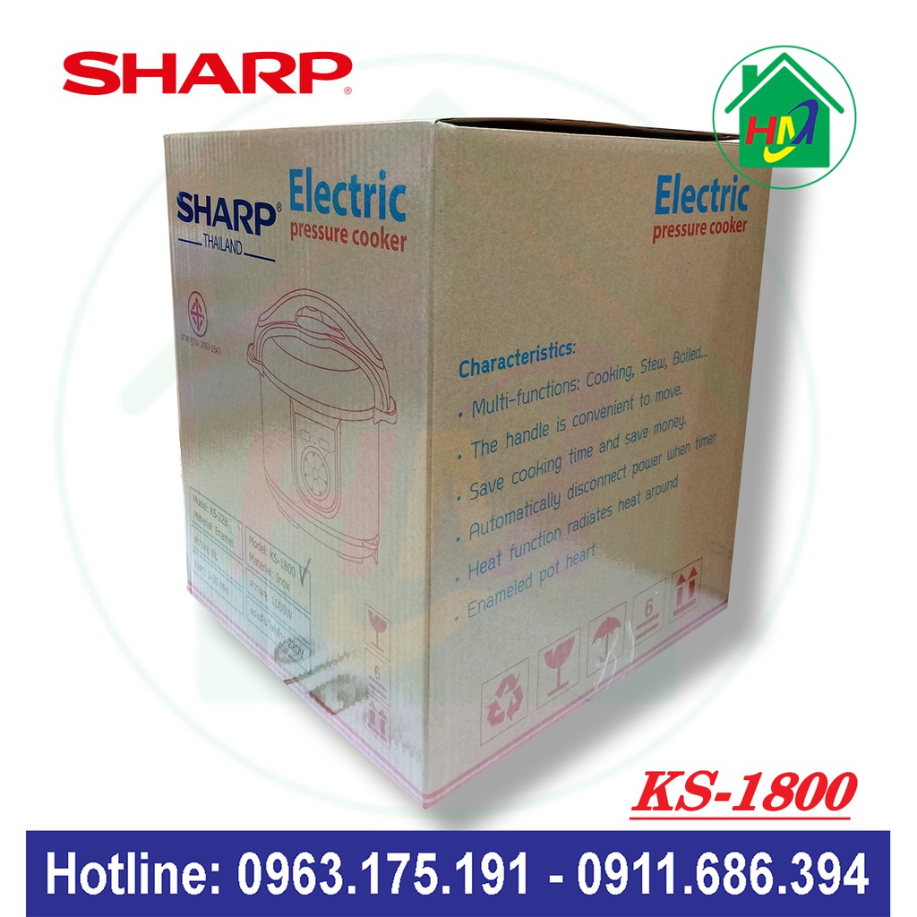 Nồi Áp Suất Đa Năng 6L Sharp KS-1800