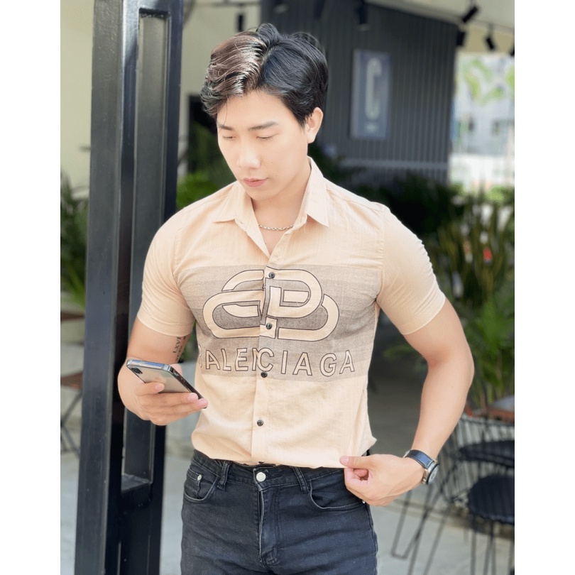 (HCM) ÁO SƠ MI NAM NGẮN TAY ĐŨI THỜI TRANG NAM NAM TÍNH - THỜI TRANG LUXURY ĐẲNG CẤP KME FASHION