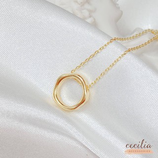 Dây chuyền vòng cổ vàng mặt nhẫn vòng tròn N008