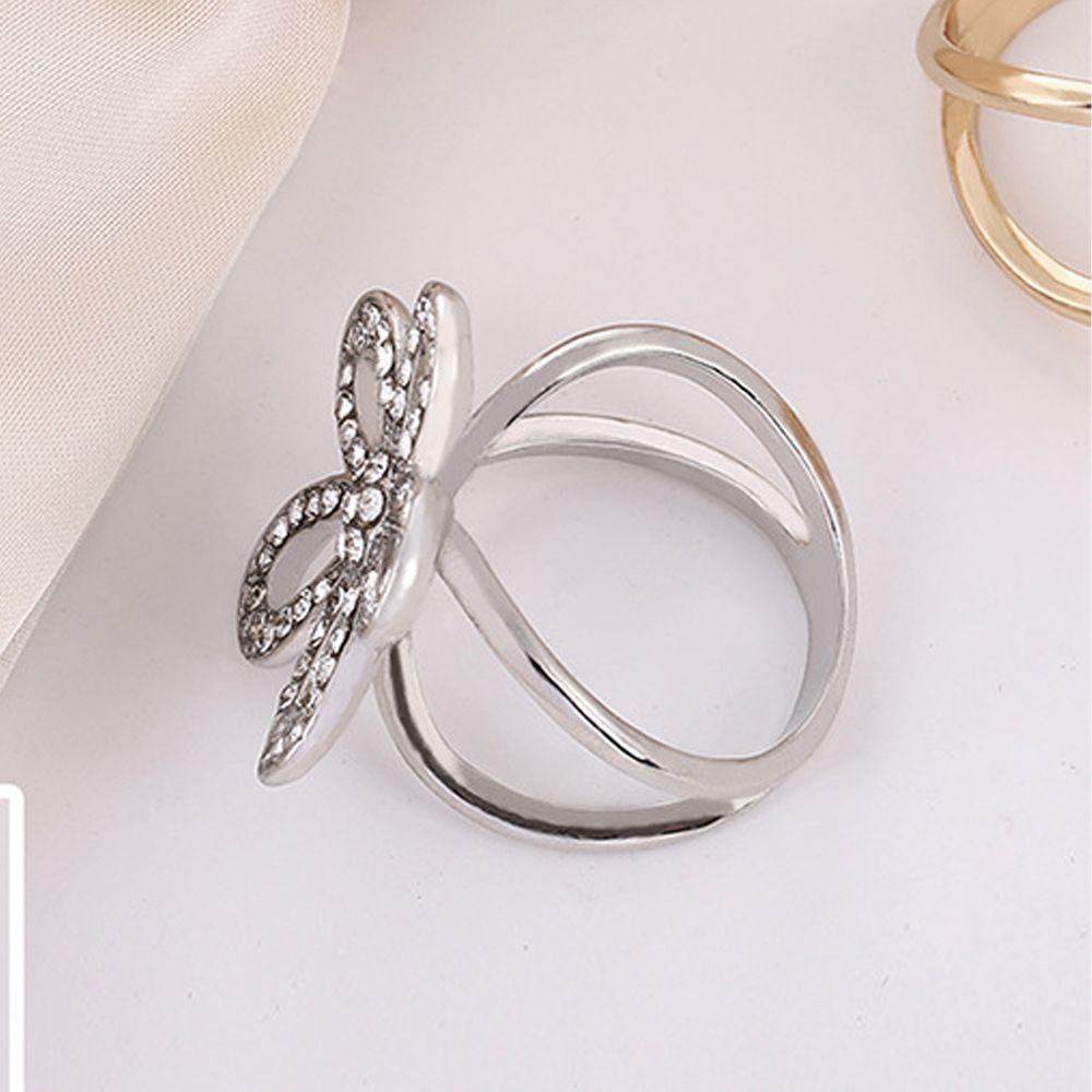 Dyruidoj1 Áo Thun Ba Lỗ Phối Khăn Quàng Cổ Thanh Lịch Trang Trí Hình Học Khoét Rỗng Cho Nữ|Nhẫn Khăn Choàng Cổ