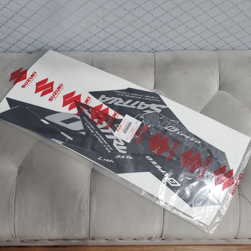 Bộ Tem Satria Fi 2018 Đen Bạc Zin Indonesia