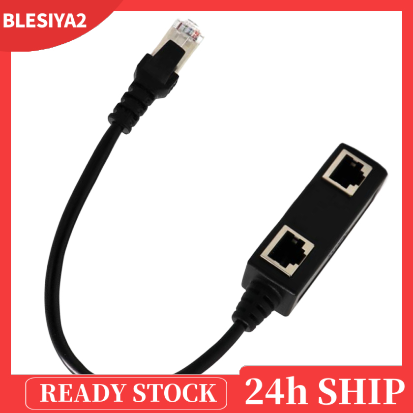 [BLESIYA2]1 to 2 Port Ethernet Switch RJ45 Y Splitter Adapter Cable for CAT 5/ 6 LAN | BigBuy360 - bigbuy360.vn