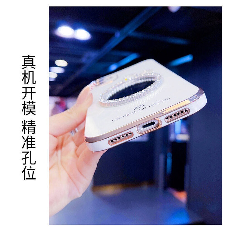 Ốp Điện Thoại Mềm Tráng Gương Đính Đá Lấp Lánh Sang Trọng Cho OPPO Reno 5 Reno5 Pro