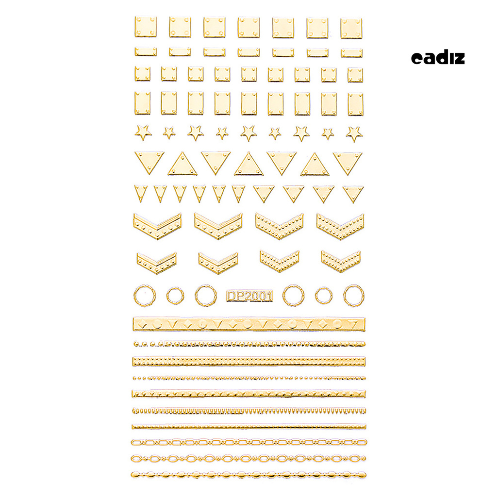 Tấm Sticker Dán Móng Họa Tiết Hình Học Đơn Giản Dành Cho Nữ