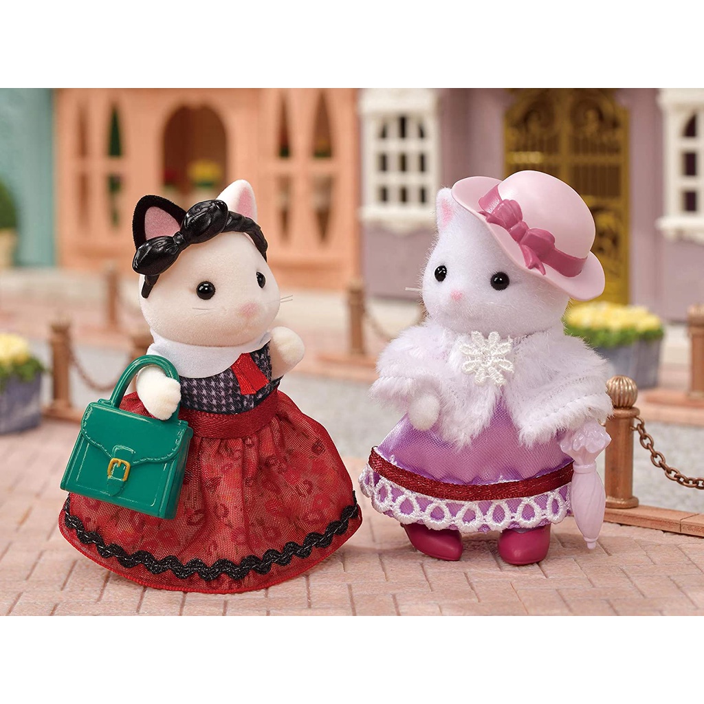 Đồ Chơi Sylvanian Families Thời Trang Thành Thị Của Quý Cô Mèo Persian Trắng Town Fashion Outfit Set Persian Cat