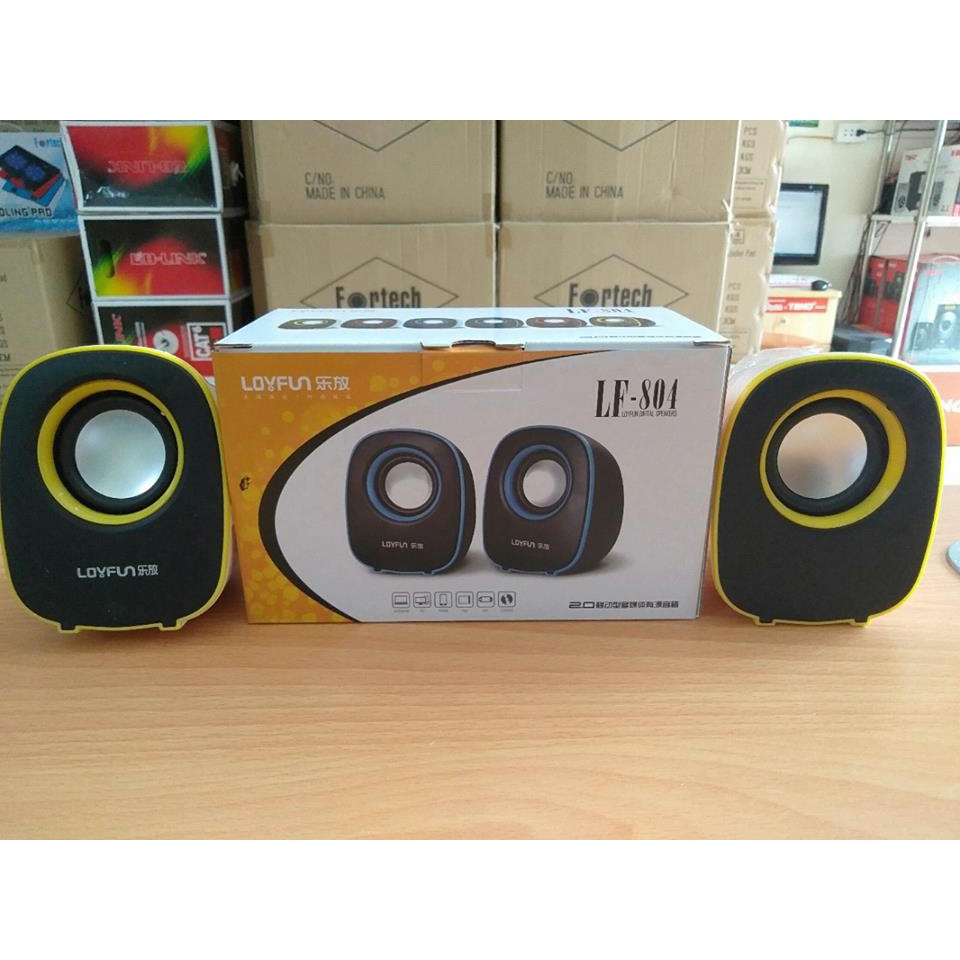 Loa vi tính siêu bền, vỏ gỗ hãng Loyfun M22, công suất 6W - hàng chính hãng.