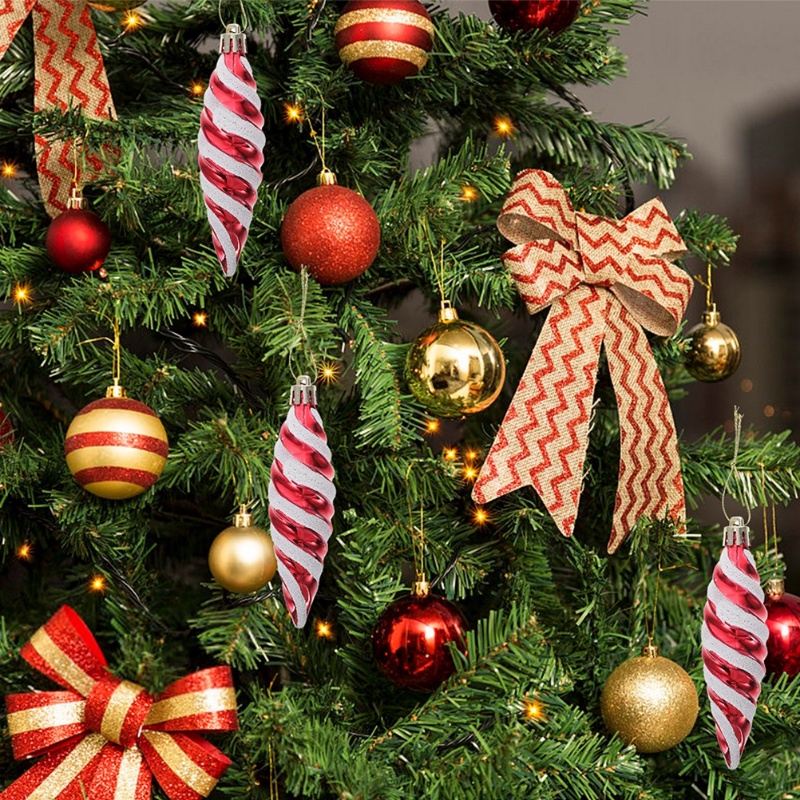 Hộp 6 Trái Châu Trang Trí Cây Thông Giáng Sinh Năm Mới