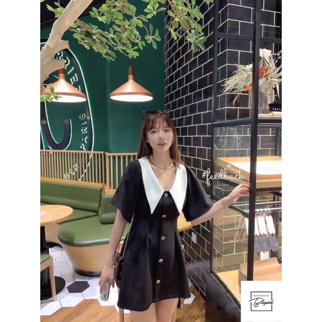 Đầm tiểu thư dáng dài BlaPink cổ sen bánh bèo 2 lớp vải mềm dự tiệc công sở trẻ trung cao cấp - DALI DRESS T220