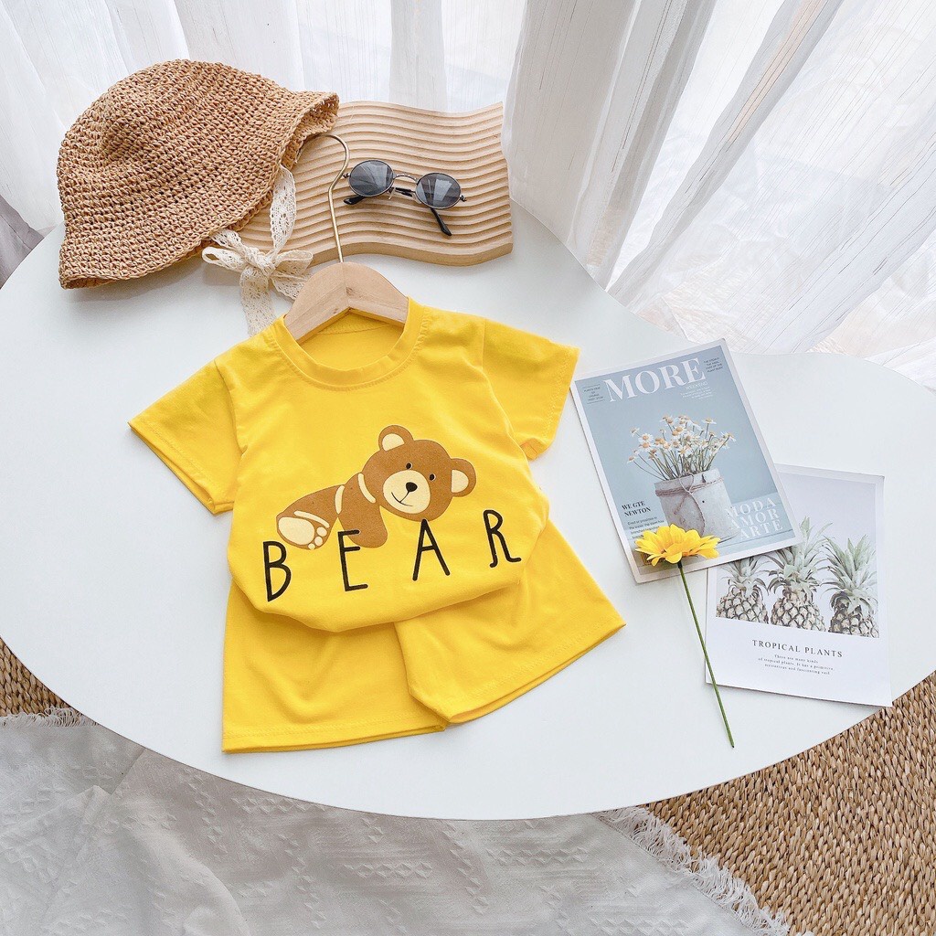 Bộ Gấu Cộc Tay Trẻ Em, Bộ Cộc Tay Cho Bé Trai Và Bé Gái Heri Kids