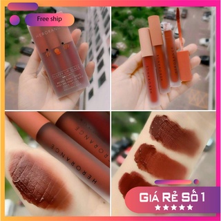 Set 3 Cây Son Kem Lì Herorange Fluffy Lip Glaze
