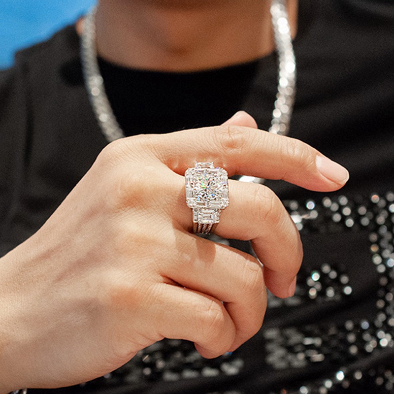 Nhẫn đính đá zircon nhiều màu sắc phong cách cho nữ