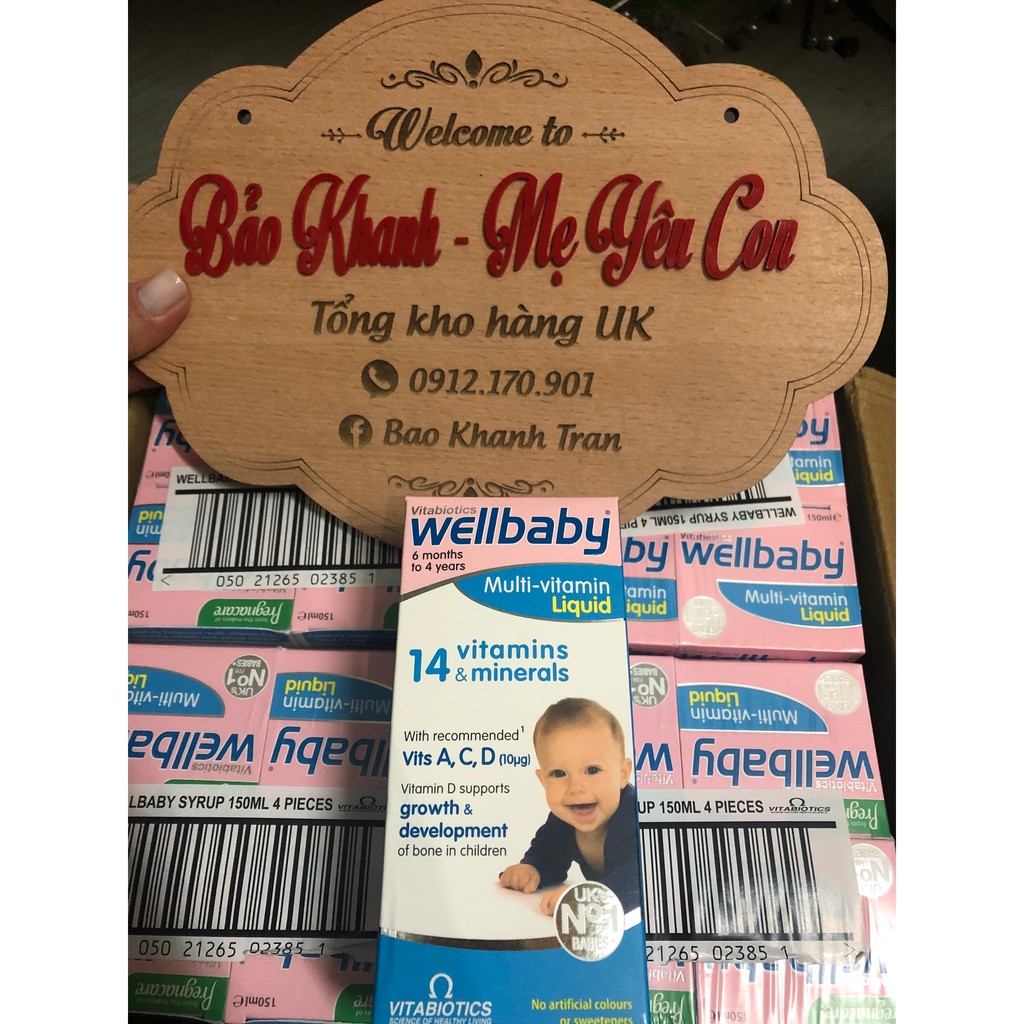 Siro WellBaby bổ sung các vitamin và khoáng thiết yếu bé ăn ngon ngủ ngon phát triển toàn diện 150ml
