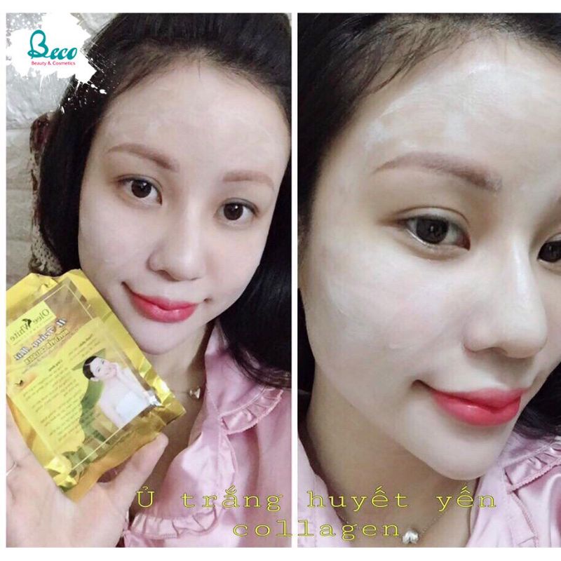 Ủ trắng huyết yến collagen cho mặt