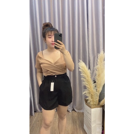 Áo cổ u soắn ngực bigsize 50 đến 90kg
