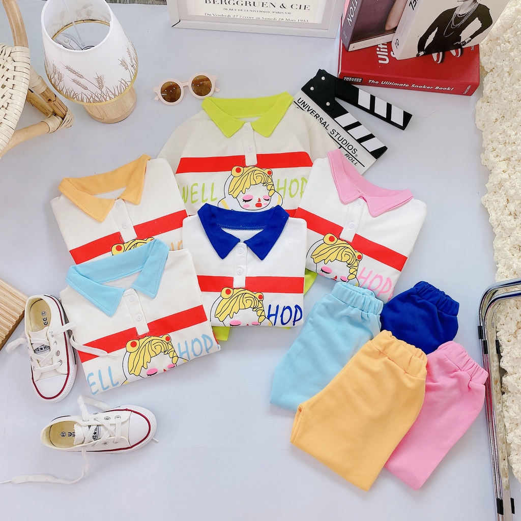 Bộ đồ dài tay thu đông cho bé gái từ 8-18kg