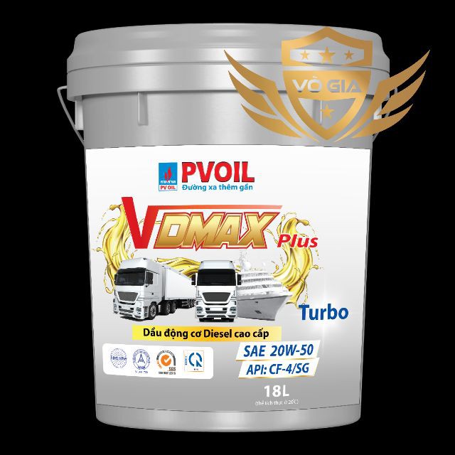 VDMAX PLUS TURBO 20W50/18L DẦU ĐỘNG CƠ DIESEL CHẤT LƯỢNG CAO PV OIL