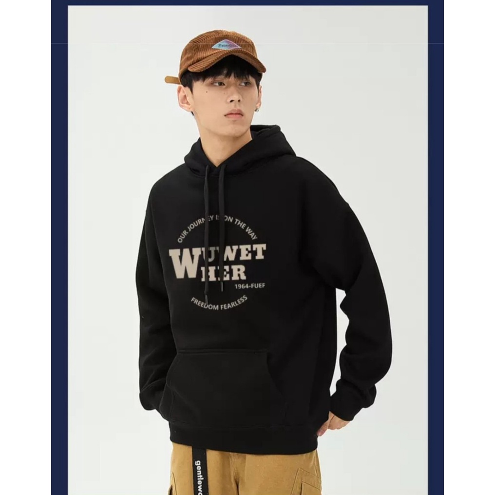 Áo Hoodie Bản Lớn In 5D WUW Phong Cách Phối Mũ Trùm Đầu Trẻ Trung, Nỉ Ngoại Siêu Cấp Ấm Áp Thời Thượng