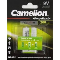 Vỉ 1 viên pin sạc 9V  200mah Camelion thông minh màu trắng xanh