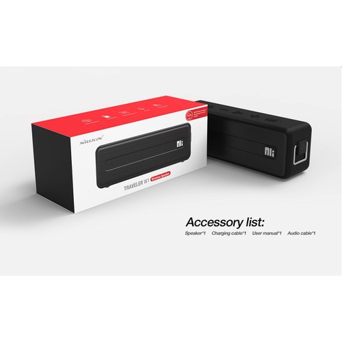 Loa bluetooth Nillkin Traveler W1 TWS chống nước, hỗ trợ nghe nhạc lên đến 20h - loa nilkin