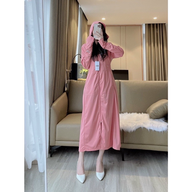 Áo chống nắng nữ toàn thân 2 lớp cotton thông hơi chống tia UV, siêu mát hàng loại 1