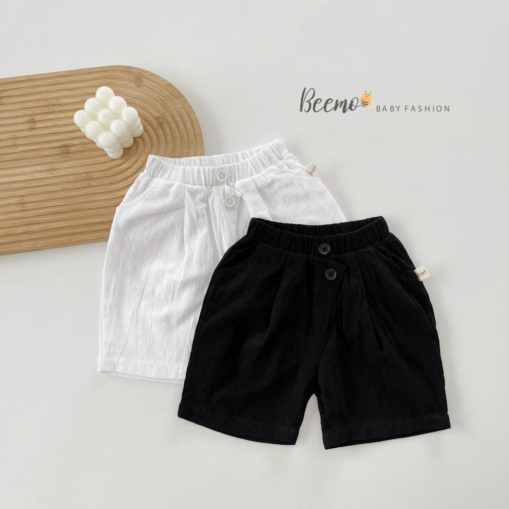Set bộ quần áo bé trai Beemo cộc tay in chữ Summer mặc hè vải áo cotton quần đũi co giãn, thoáng mát 1 - 7 tuổi 23285B